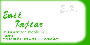 emil kajtar business card